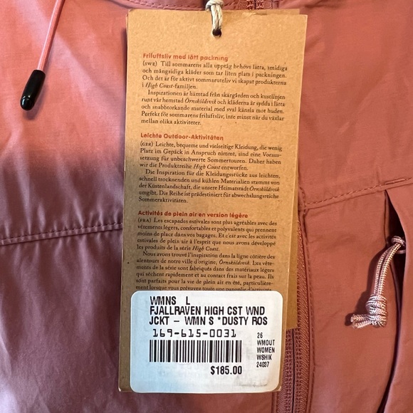 BNWT Fjallraven High Coast Wind Jacket - Dusty Rose. Large - Picture 10 of 12